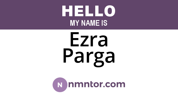 Ezra Parga
