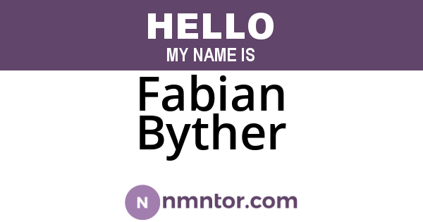 Fabian Byther