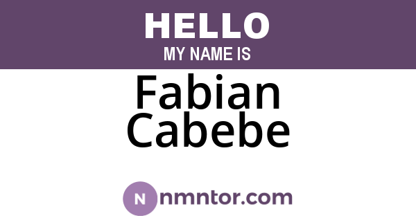 Fabian Cabebe