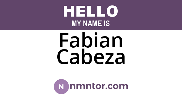Fabian Cabeza