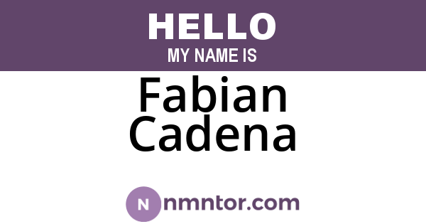 Fabian Cadena