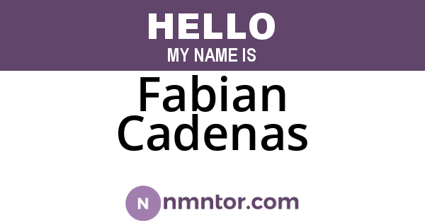 Fabian Cadenas