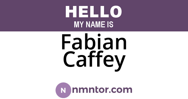 Fabian Caffey