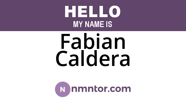 Fabian Caldera