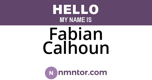 Fabian Calhoun