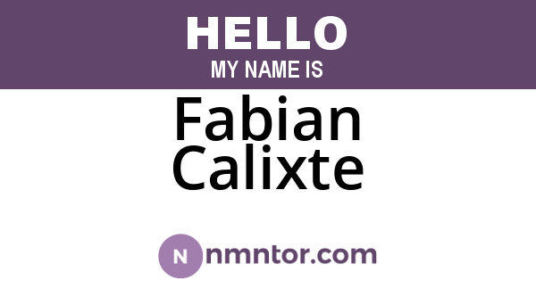 Fabian Calixte