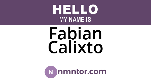 Fabian Calixto