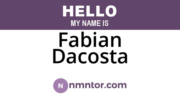 Fabian Dacosta