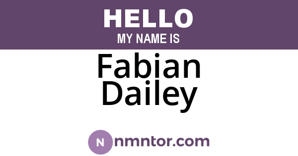 Fabian Dailey