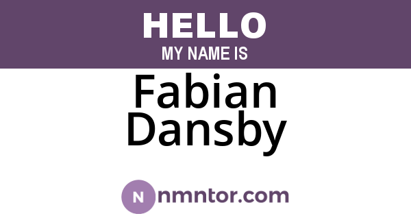 Fabian Dansby