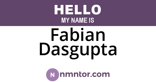 Fabian Dasgupta