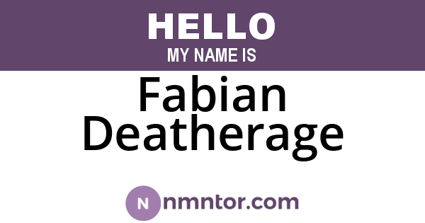 Fabian Deatherage