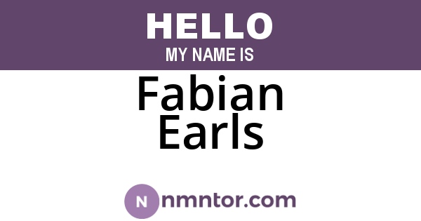 Fabian Earls