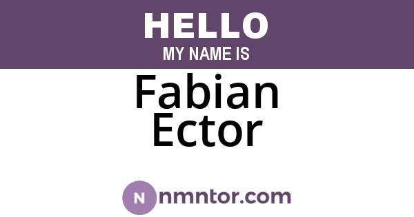 Fabian Ector