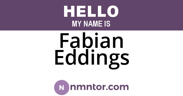 Fabian Eddings