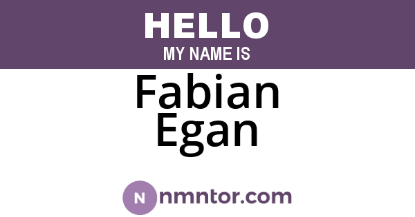 Fabian Egan
