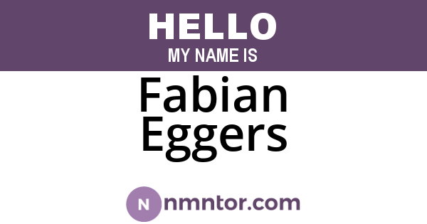Fabian Eggers