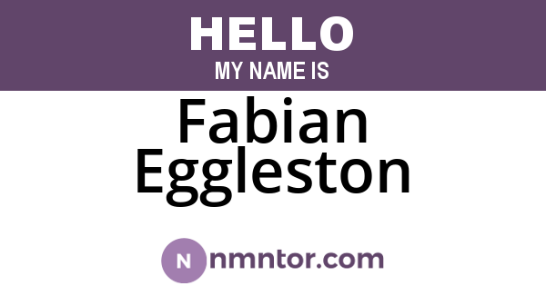 Fabian Eggleston