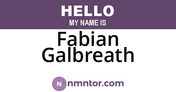 Fabian Galbreath