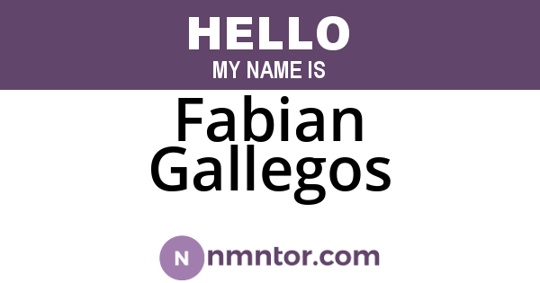 Fabian Gallegos