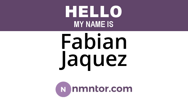 Fabian Jaquez