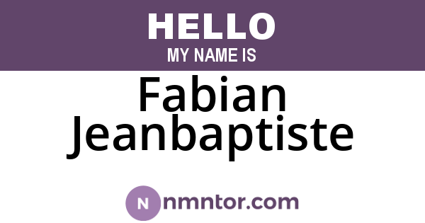 Fabian Jeanbaptiste
