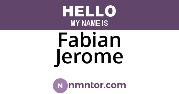 Fabian Jerome