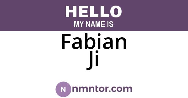 Fabian Ji