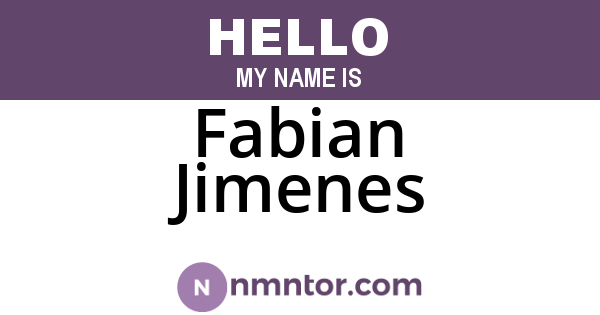 Fabian Jimenes