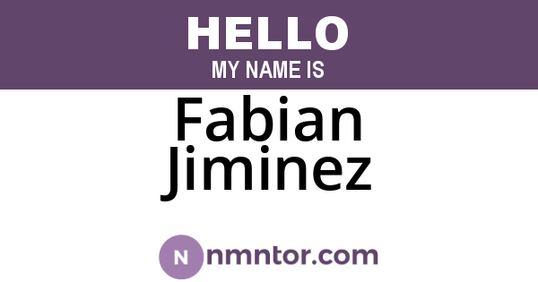 Fabian Jiminez