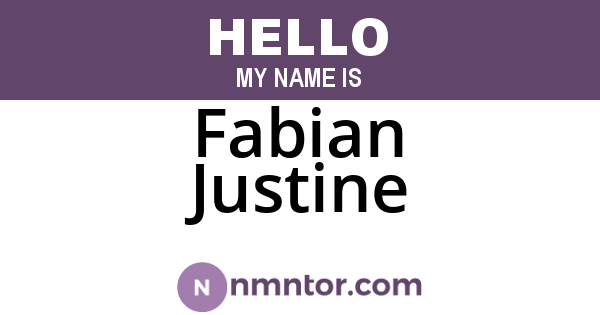 Fabian Justine