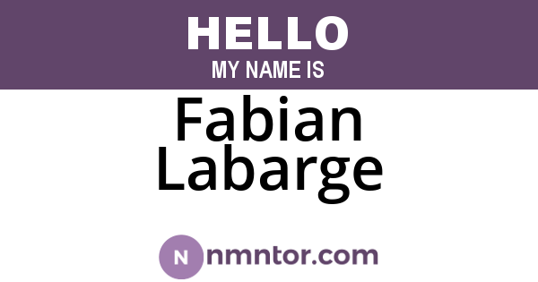 Fabian Labarge