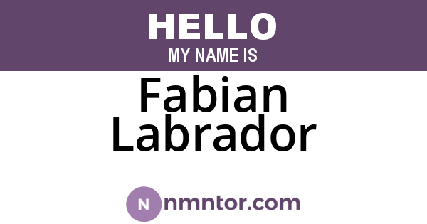 Fabian Labrador
