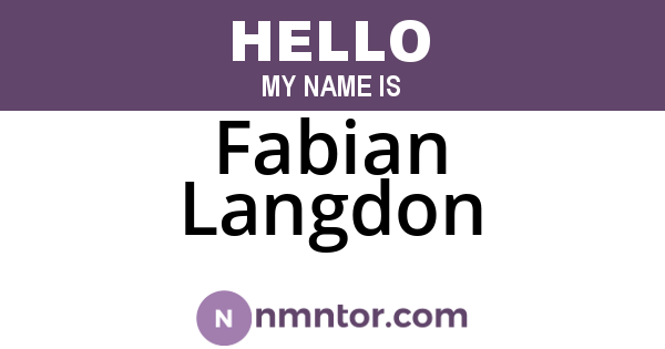Fabian Langdon