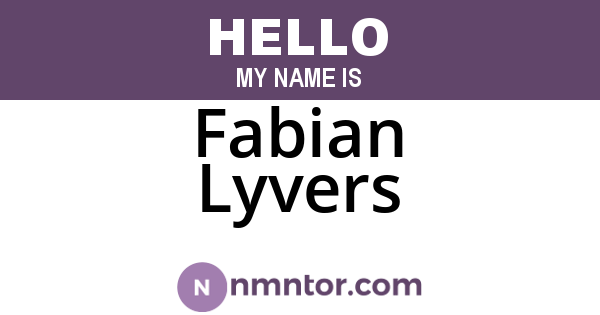 Fabian Lyvers