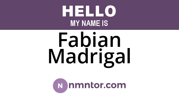 Fabian Madrigal