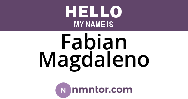Fabian Magdaleno
