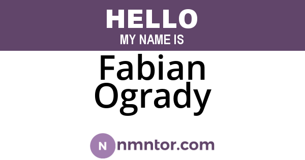 Fabian Ogrady