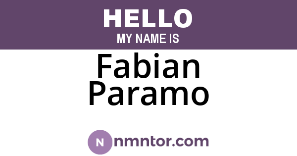 Fabian Paramo