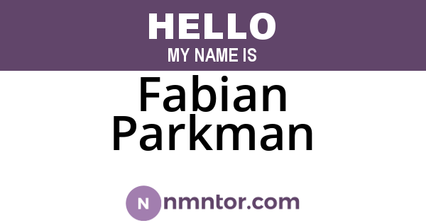 Fabian Parkman