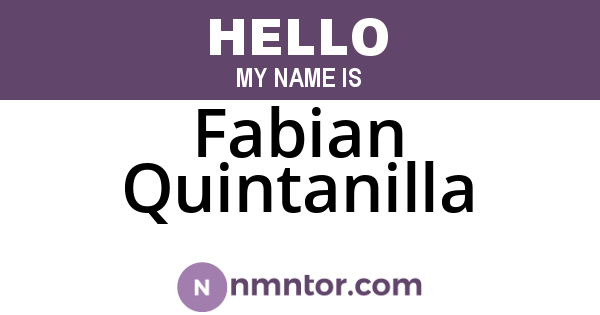 Fabian Quintanilla