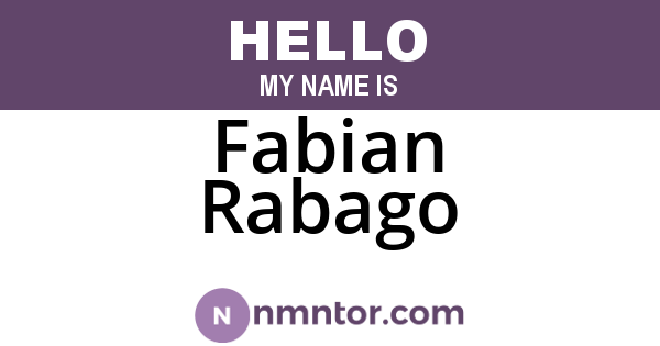 Fabian Rabago