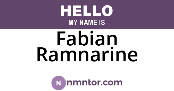 Fabian Ramnarine