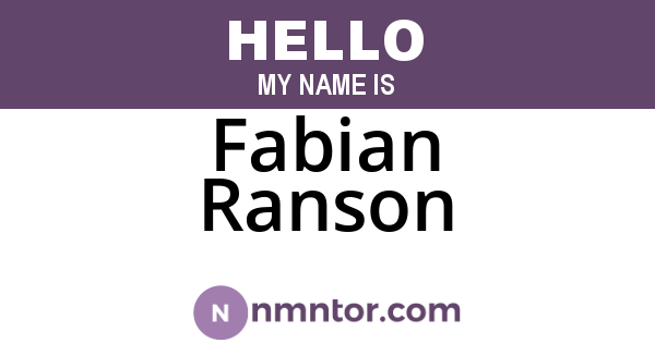 Fabian Ranson