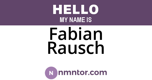 Fabian Rausch