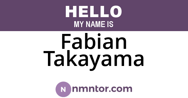 Fabian Takayama