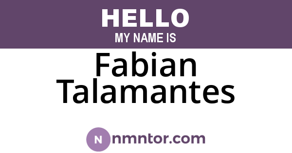 Fabian Talamantes