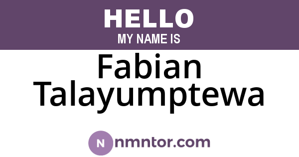Fabian Talayumptewa