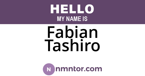 Fabian Tashiro