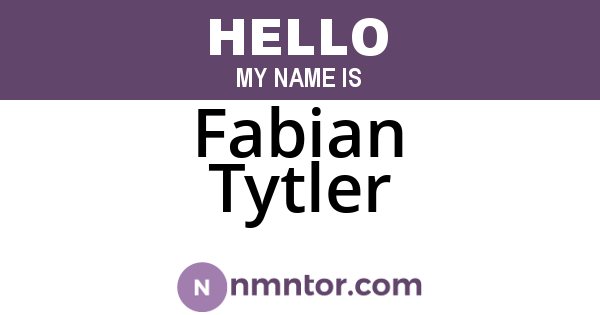Fabian Tytler